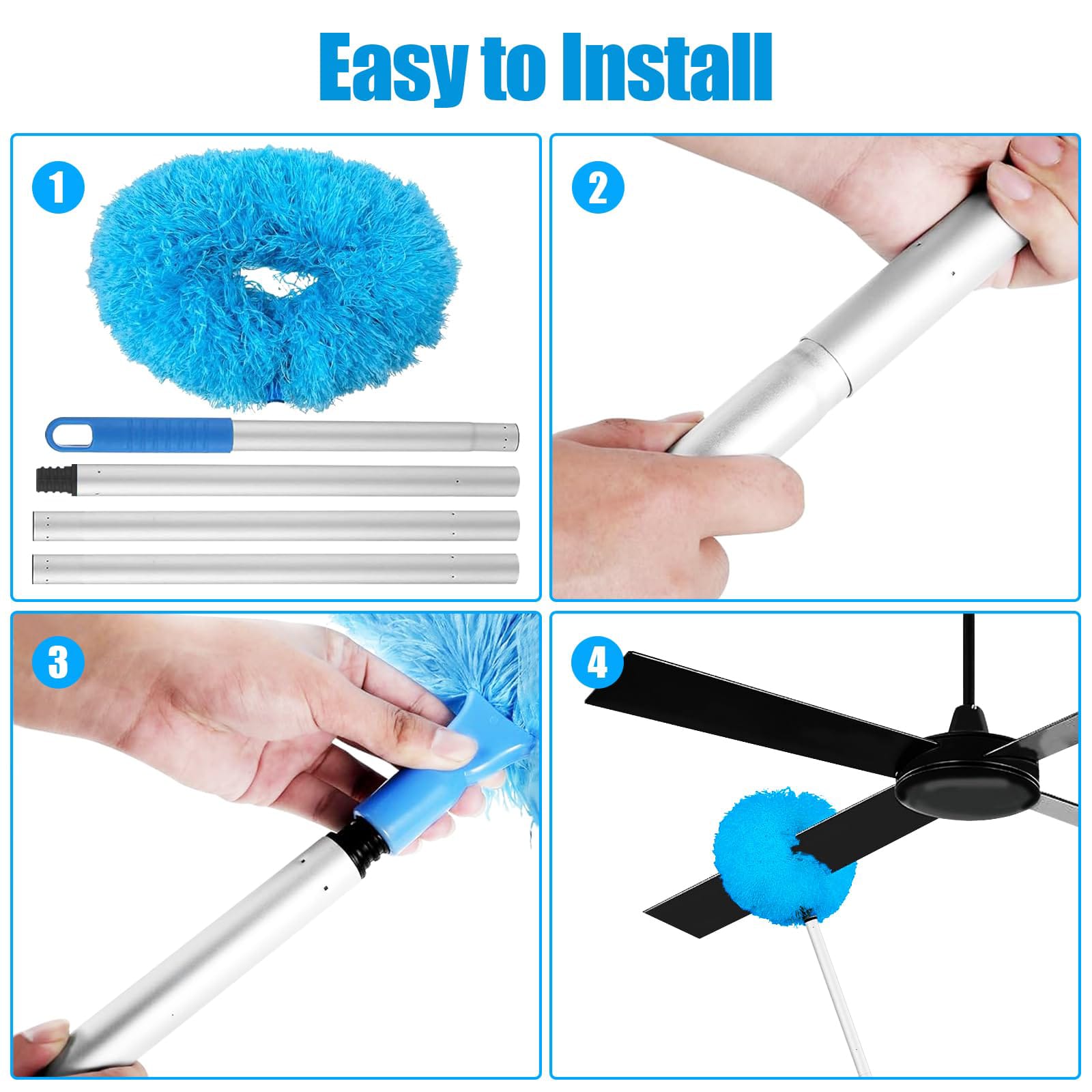 Extendable Microfiber Fan Duster