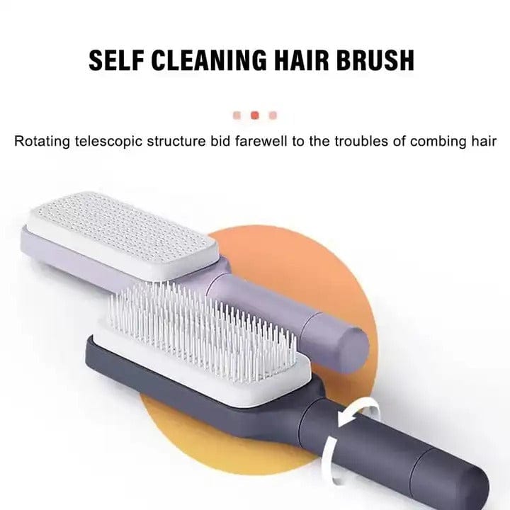 Rotatable Self Hair Cleaning Brush