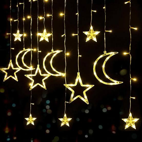 Moon & Star LED Curtain Lights