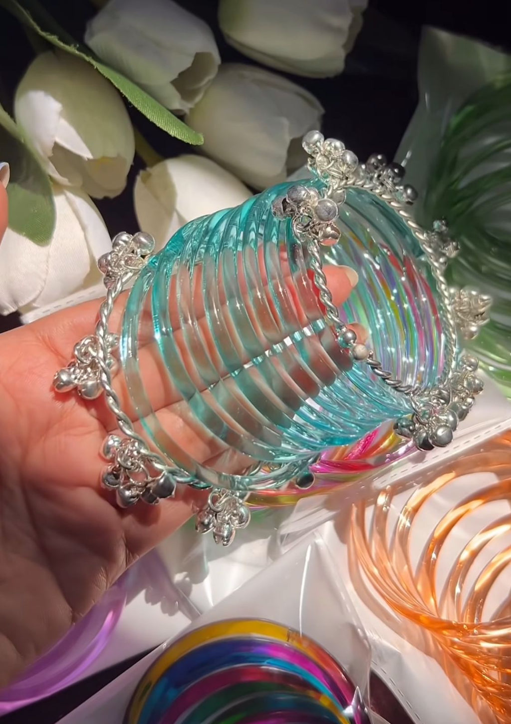 Viral Crystal Jelly Bangles