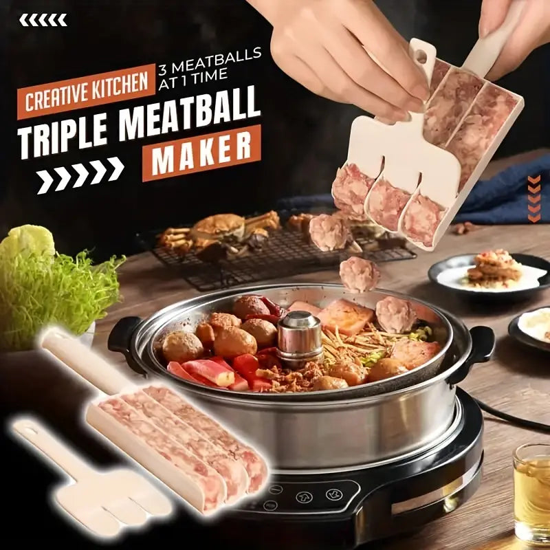Triple Fritter Ball Maker With Spoon