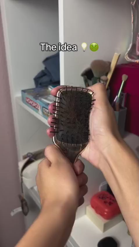Rotatable Self Hair Cleaning Brush