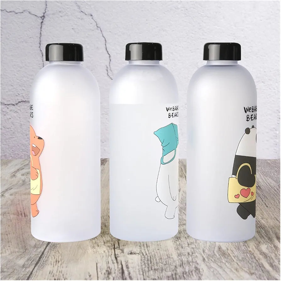 Cute Panda Bear Plastic Water Bottle