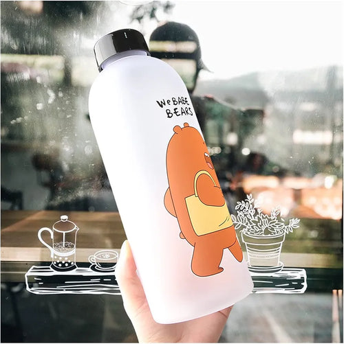 Cute Panda Bear Plastic Water Bottle